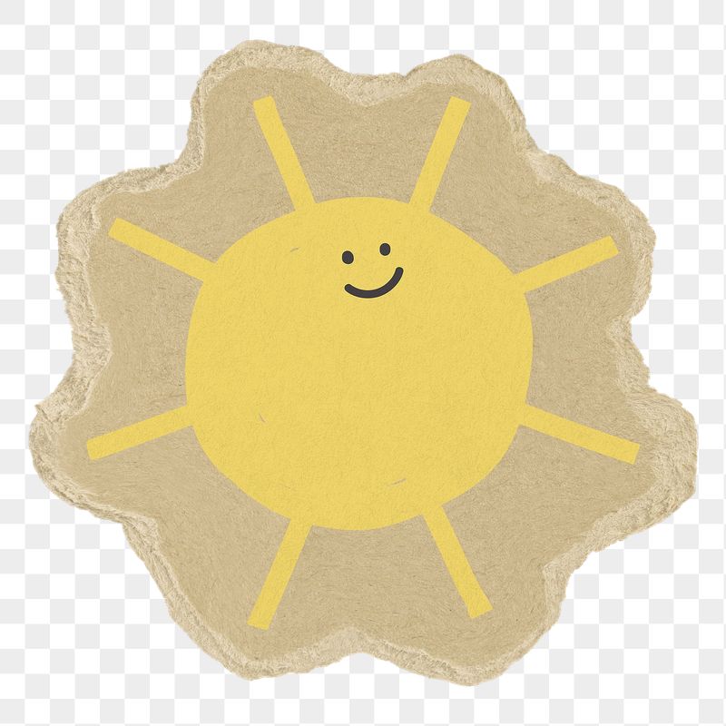 Smiling sun png sticker, torn | Free PNG - rawpixel