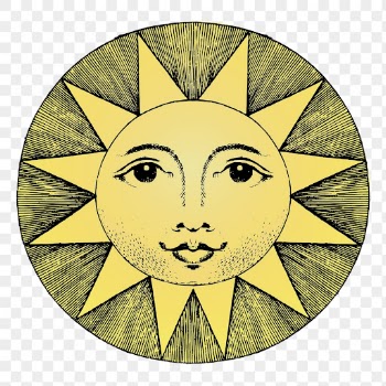 Smiling sun png sticker vintage | Free PNG - rawpixel