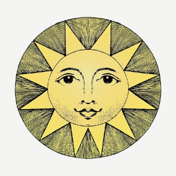 Smiling sun vintage clipart, celestial | Free PSD - rawpixel