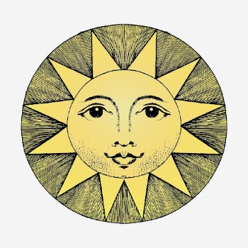 Smiling sun, vintage illustration. Free | Free Photo - rawpixel