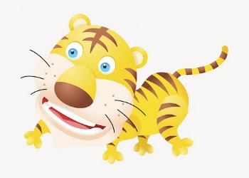 Smiling tiger sticker, cartoon animal | Free Vector - rawpixel