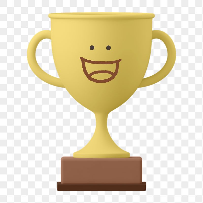 Smiling trophy png sticker, 3D | Free PNG - rawpixel