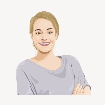 Smiling woman, character portrait sticker | Free PSD - rawpixel