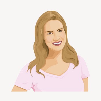 Smiling woman, character portrait sticker, | Free Vector - rawpixel