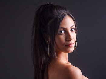 Smiling Woman Posing for Photo