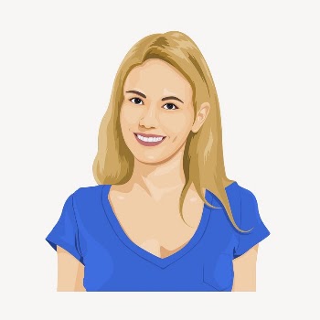 Smiling woman sticker, character portrait | Free Vector - rawpixel