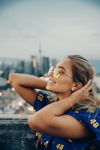 Smiling Woman With Skyline