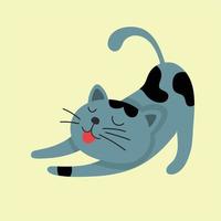 smilling cat icon vector ilustration Free Vector