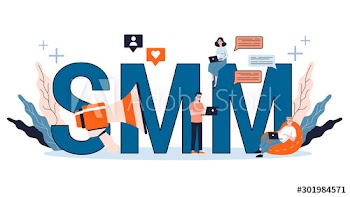 SMM social media marketing concept