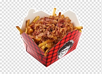 Smoke's Poutinerie Vegetarian cuisine Canadian cuisine Bacon, bacon transparent background PNG clipart