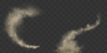 Smoke trails set Free Vector