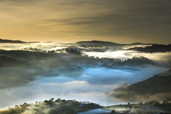 Smokey Covered Mountain