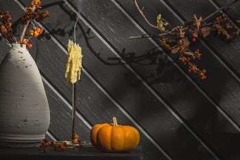 Smoking Candle With Pumpkin