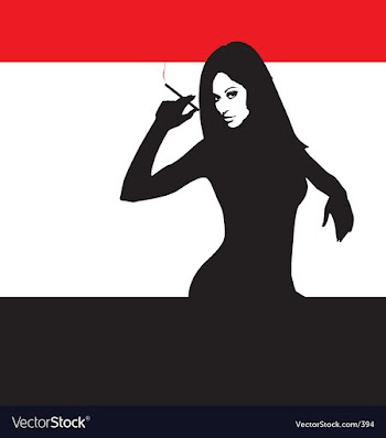 Smoking gal vector image