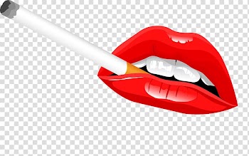 Smoking lips transparent background PNG clipart