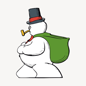 Smoking snowman clipart illustration psd. | Free PSD - rawpixel