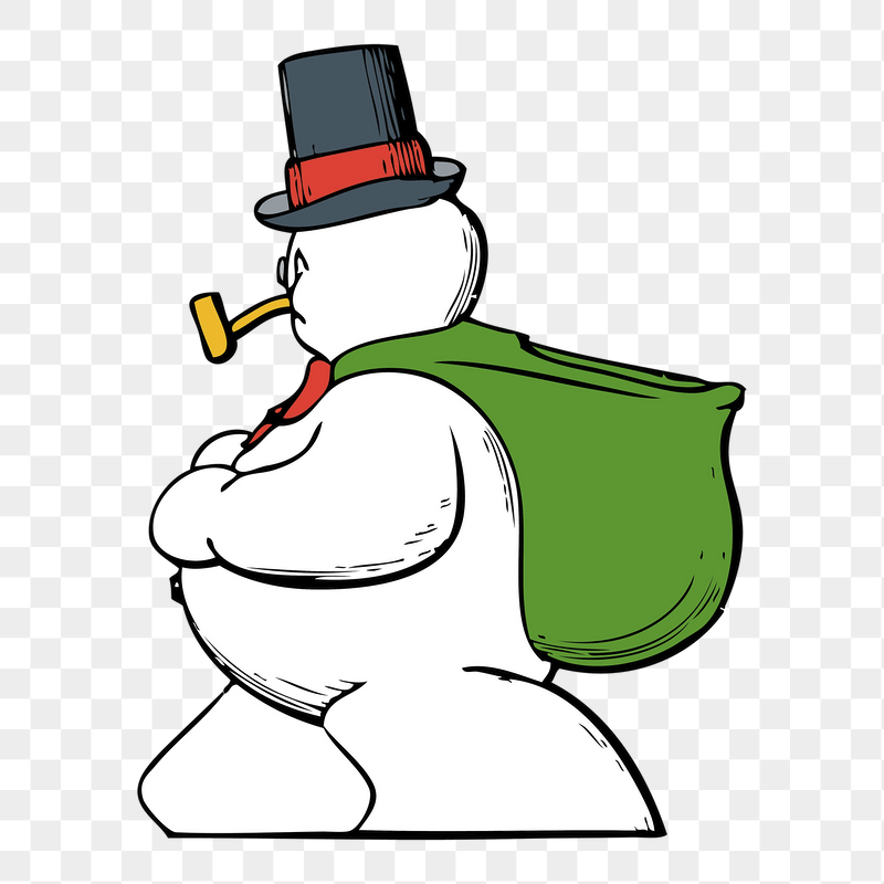 Smoking snowman png sticker illustration, | Free PNG - rawpixel