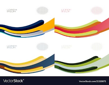 Smooth abstract colorful backgrounds set - eps10 vector image