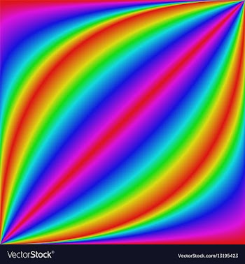 Smooth gradient rainbow curved background vector image