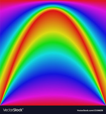Smooth gradient rainbow wave curve background vector image