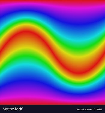 Smooth gradient rainbow wave design background vector image