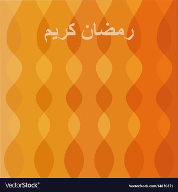 Smooth wavy lines ramadan kareem calligraphy on vector image