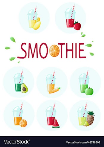 smoothie icon set