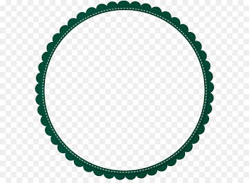 Smoothie Juice Pizza Veganism Lamington - Green Simple Lace Circle Border Texture 