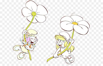 Smurfette, Smurfs, Smurfstorm, White, Line Art PNG