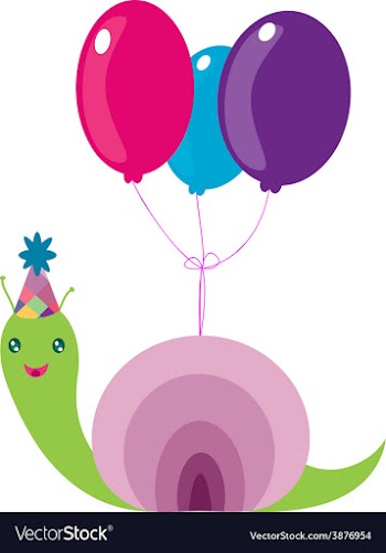 Snail birthday vector image
