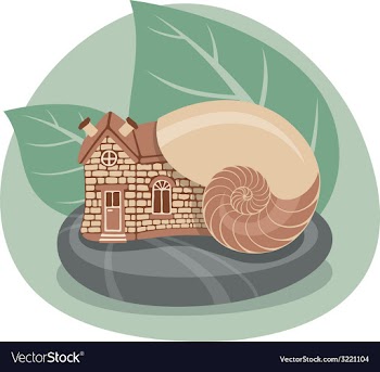  					Snail House vector image														