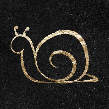 Snail sticker, gold aesthetic illustration | Free PSD Illustration - rawpixel