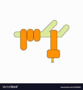 Snake logo design on background snake sign vector image
