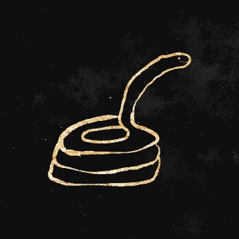 Snake sticker, gold aesthetic doodle | Free Vector Illustration - rawpixel