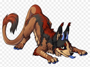 Snake Tongue By Mayhwolf - Wolf With Snake Tongue