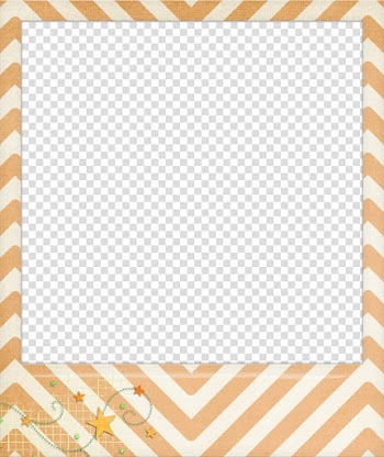 Snap Shots, brown and white stripe frame illustration transparent background PNG clipart