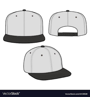Snapback cap fashion flat mockup design vector image