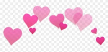 Snapchat Clipart Pink - Transparent Background Heart Crown Png
