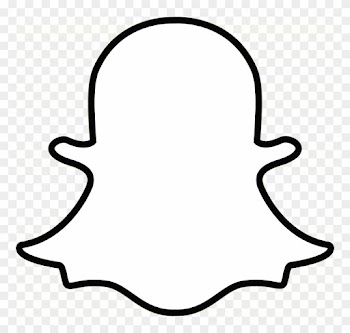 Snapchat Ghost Outline Transparent Png - Snapchat Logo White