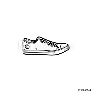 Sneaker hand drawn outline doodle icon