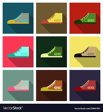 Sneakers sneakers in flat style sneakers top view vector image