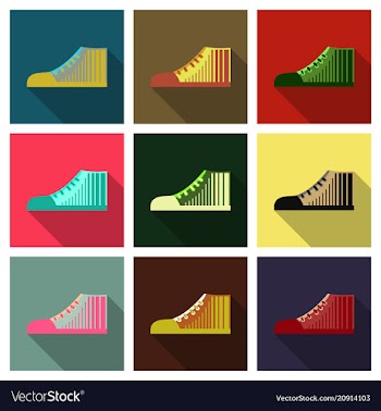 Sneakers sneakers in flat style sneakers top view vector image
