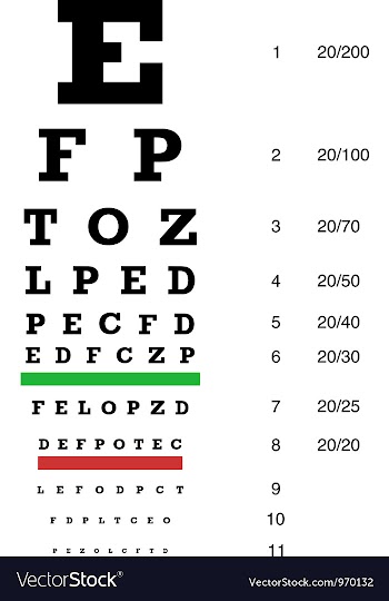  					Snellen Chart Preview vector image														