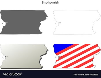 Snohomish Map Icon Set vector image