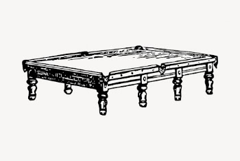 Snooker table clipart, vintage sport | Free Vector - rawpixel