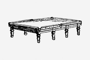 Snooker table drawing, vintage sport | Free Photo - rawpixel