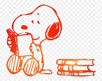 Snoopy Charlie Brown Book Image Reading -  