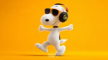 Snoopy Dancing in Sunglasses with Headphones Snoopy Dancing in Sunglasses with Headphones