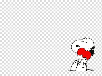 Snoopy, Snoopy hugging heart transparent background PNG clipart