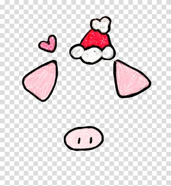 Snow christmas , pig face costume illustration transparent background PNG clipart